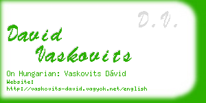 david vaskovits business card