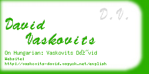 david vaskovits business card